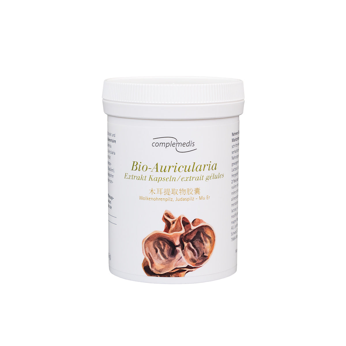 Estratto di Auricularia, biologico, scatola con 120 capsule