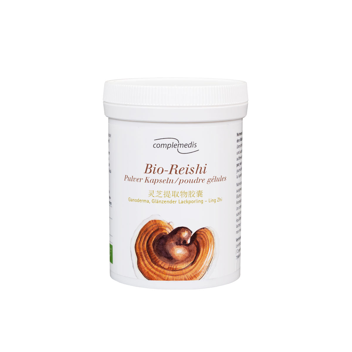 Reishi Pulver, Bio, Dose mit 120 Kapseln