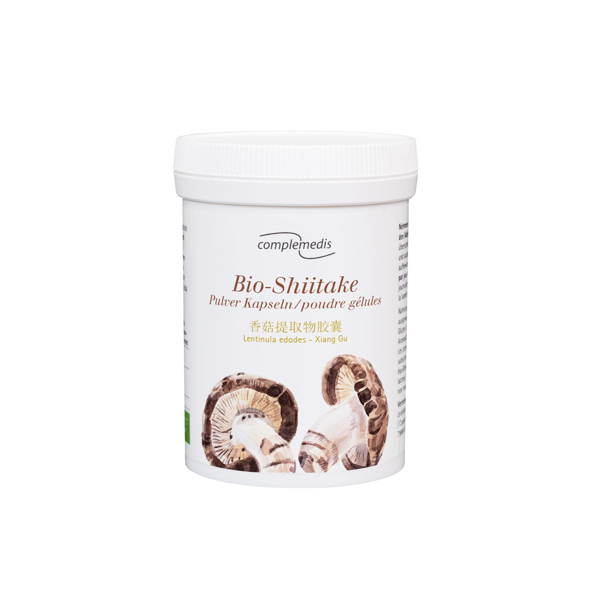 Shiitake Pulver. Bio, Dose mit 120 Kapseln