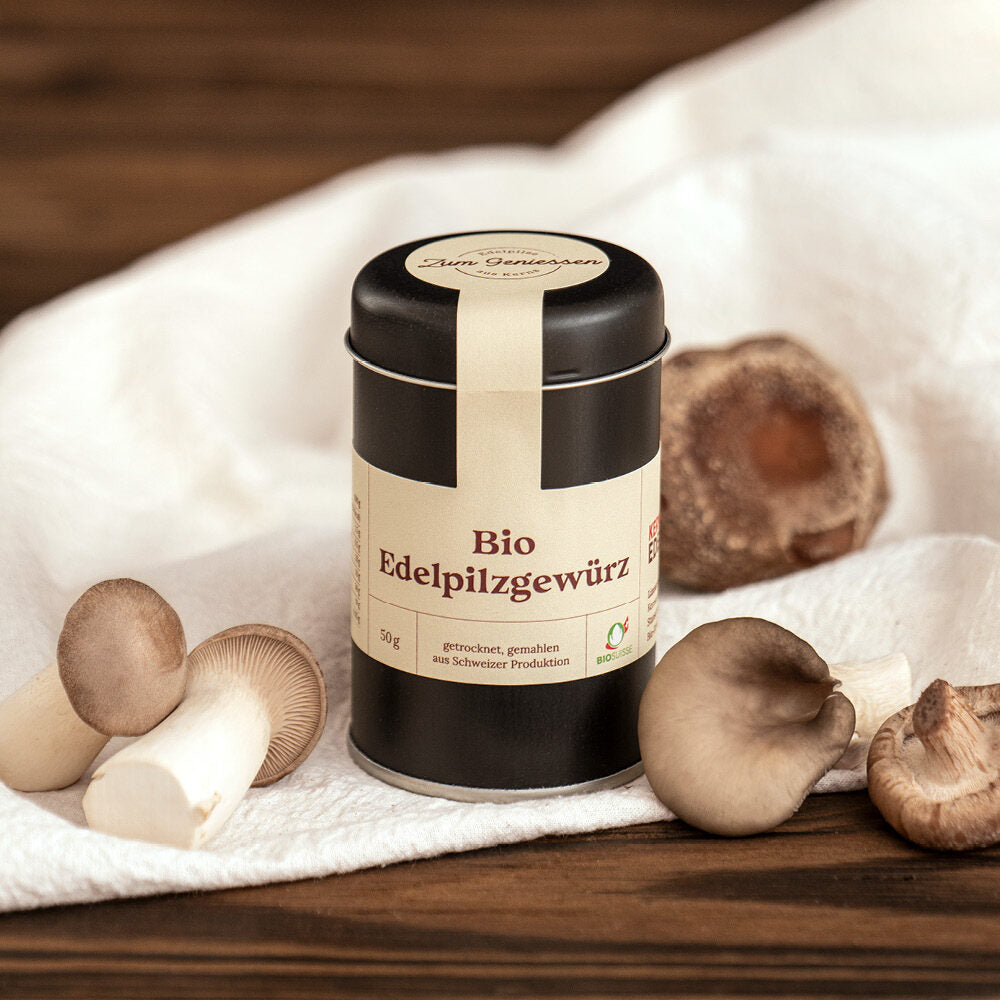 Bio Edelpilzgewürz, getrocknet, gemahlen, 50 g