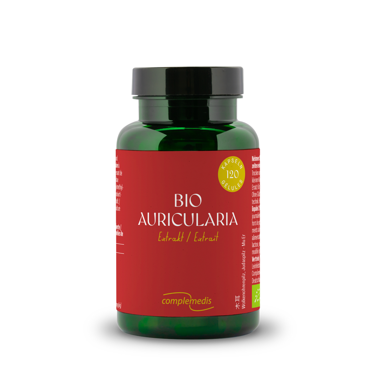 Auricularia Extrakt, Bio, Dose mit 120 Kapseln