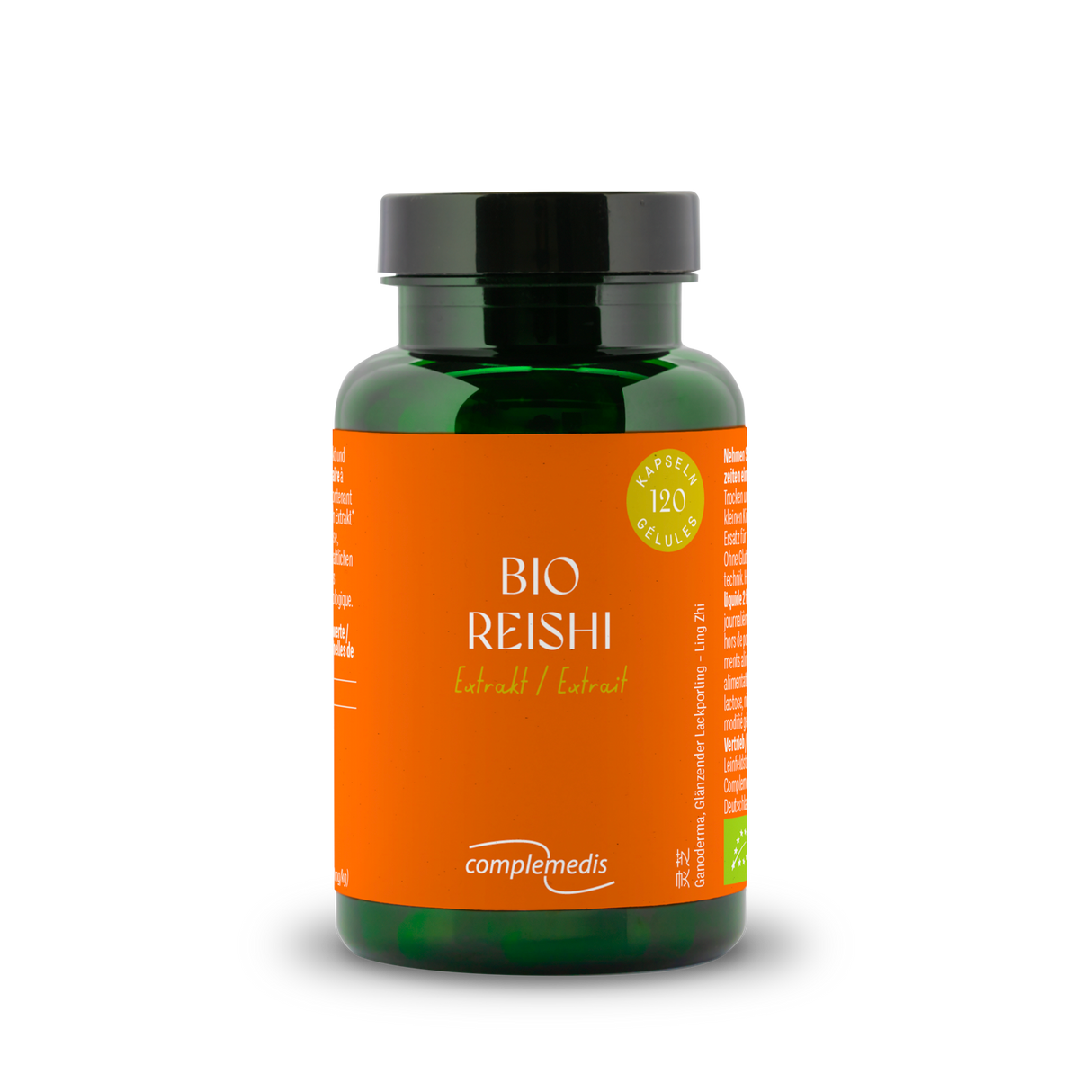 Reishi Extrakt, Bio, Dose mit 120 Kapseln