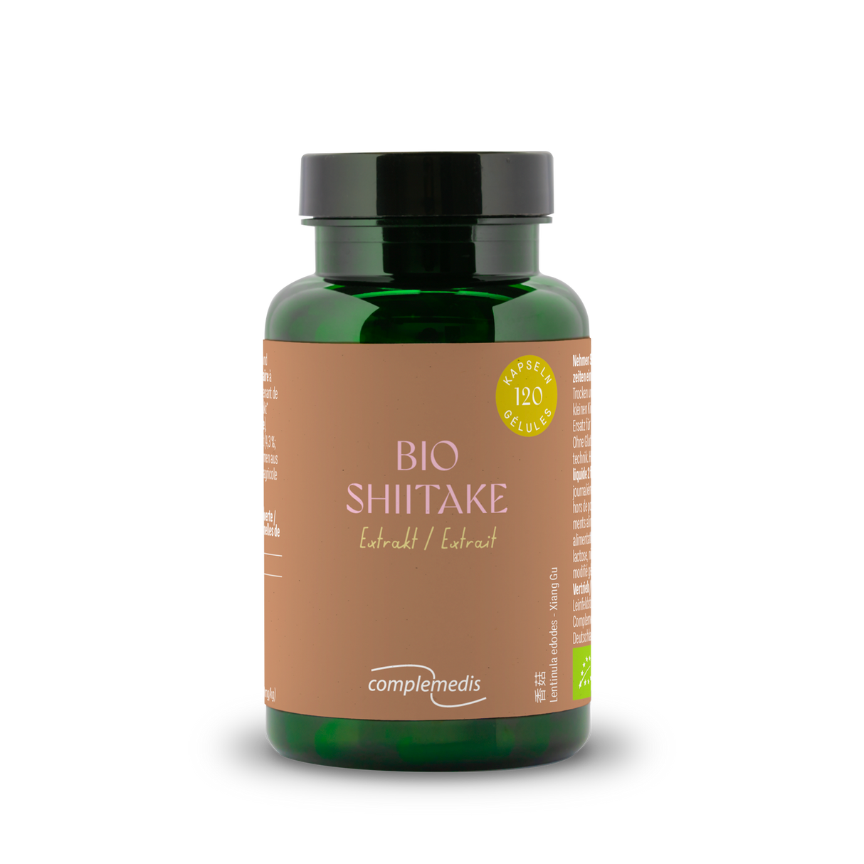 Shiitake Extrakt. Bio, Dose mit 120 Kapseln
