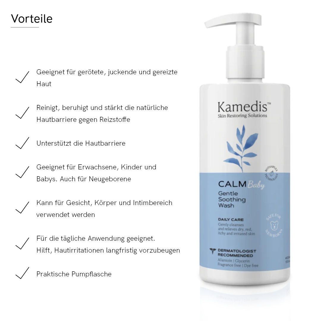 CALM Baby Gentle Soothing Wash, Pumpflasche à 400 ml