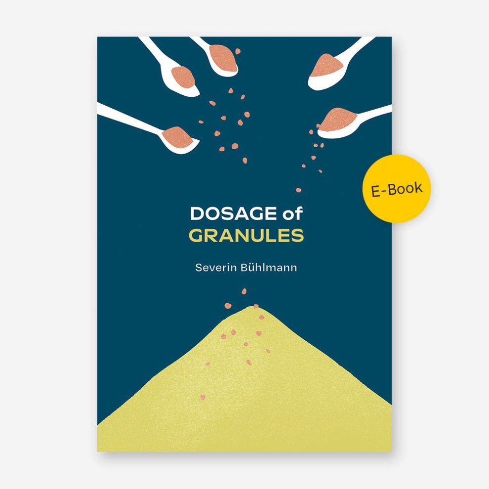 Cover of the e-book Dosage of Granules by Severin Bühlmann, a guide to granule dosage in TCM and natural medicine.