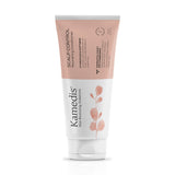 Frontalaufnahme der Kamedis Scalp Control Nourishing Conditioner Tube à 200 ml mit rosa-weisser Verpackung und Pflanzenmotiv.