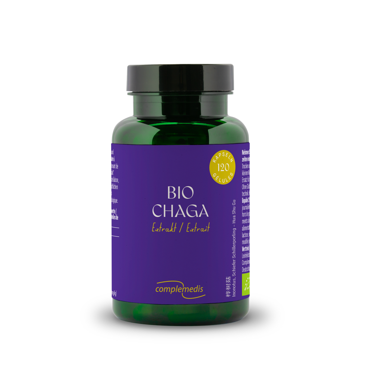 Chaga Extrakt, Bio, Dose mit 120 Kapseln
